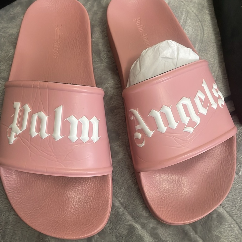 Palm Angels Pink Slide Sandals - Picture 3 of 3